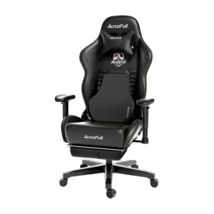 AutoFull Chaise Gamer Ergonomique Cuir PU Noir